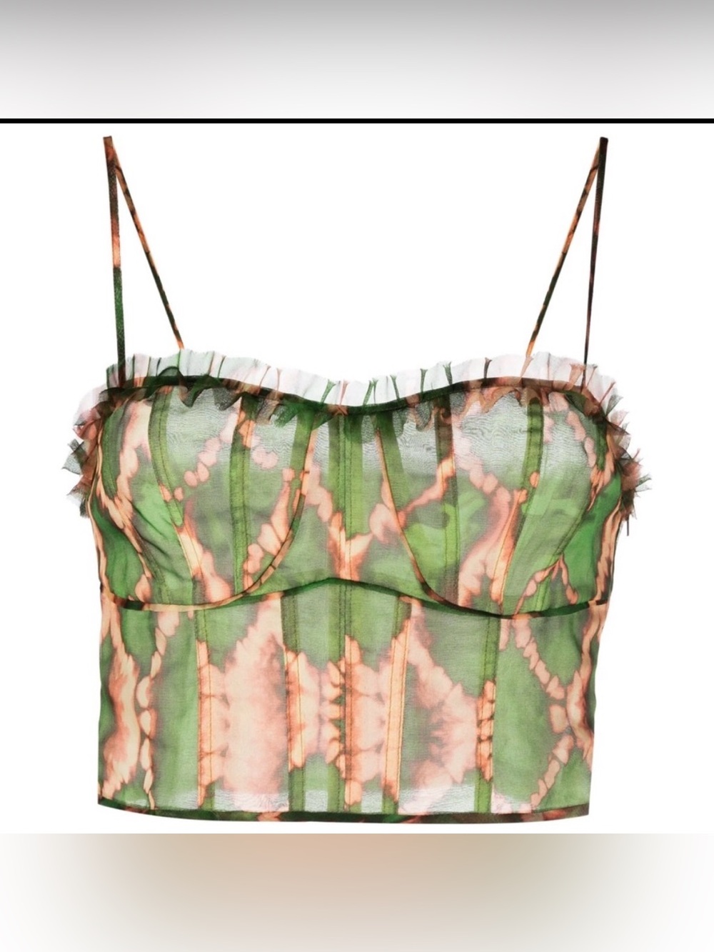 Ulla Johnson Iris Spaghetti Strap Top 100% Silk Size 10